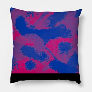 Bisexual Pride Abstract Textural Layered Paint Pillow