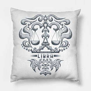 Libra Zodiac Design Astrology Pillow