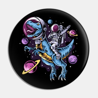 Astronaut With T-Rex Pin