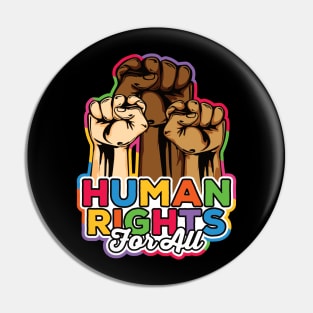 Human Rights For All Peace Love Equality Diversity Pin