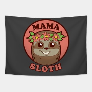 Mama Sloth Cute Flower Sloths Mom for Mothers Day Tapestry