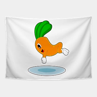 Carrot Swimming Water jumping Tapestry