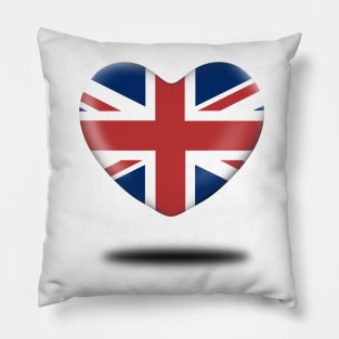 United Kingdom Flag Shape Love Pillow