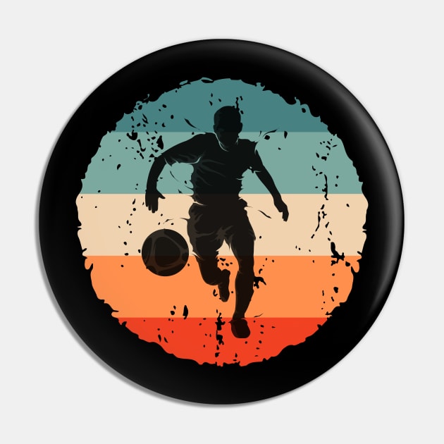 Retro Vintage Soccer Player Soccer Lovers Football Fans Gift Pin by Abko90