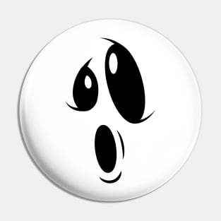 'Halloween Ghost Face' Funny Ghost Face Halloween Pin