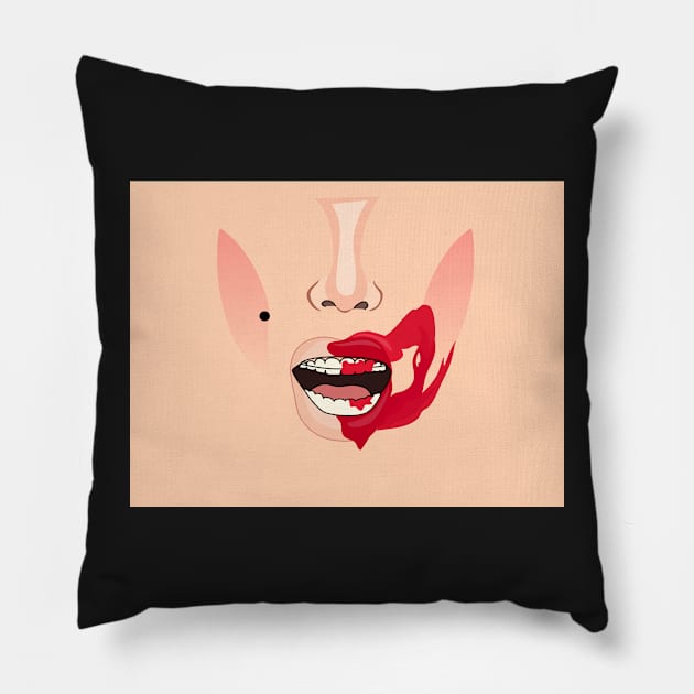 Alaska Makeup Mouth Pillow by Jakmalone