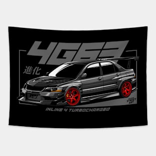 LANCER EVO 9 4G63 - PAPAYA STREETART Tapestry