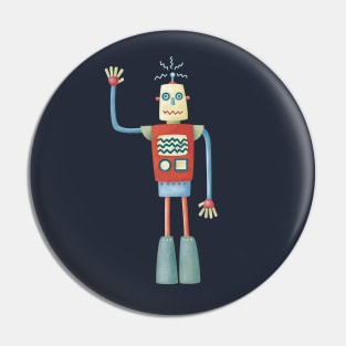 Retro Robot Pin