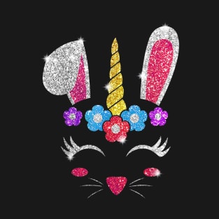 Rabbit Bunny Unicorn Easter day 2019 Shirt Gift Girl Kid T-Shirt