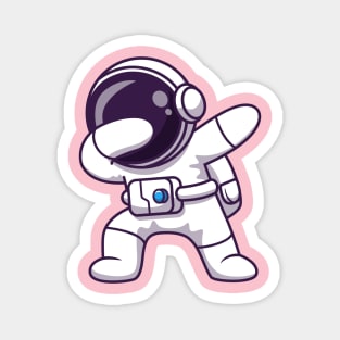 Astronaut Dabbing Cartoon Magnet