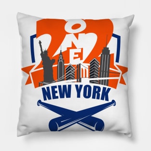 212 New York Baseball Pillow