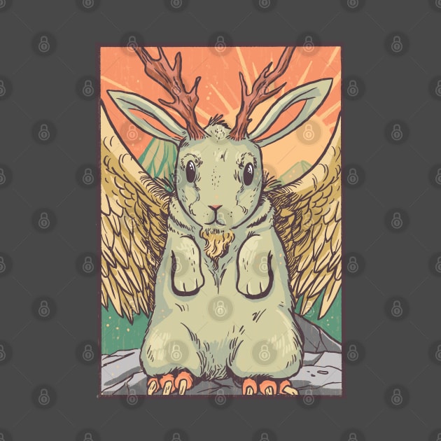 Rare Creature Card Wolpertinger Cute by Kali Space