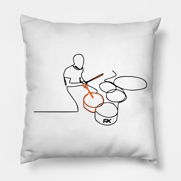 LINEA DE BATERIA 2 Pillow by Pues X Sublimaciones/Nelson Bayardo