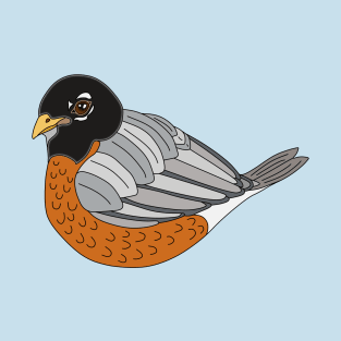 American Robin Cute Chubby Bird T-Shirt