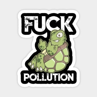 Earth Day T Shirt Environmental Anti Pollution Fun Turtle Magnet