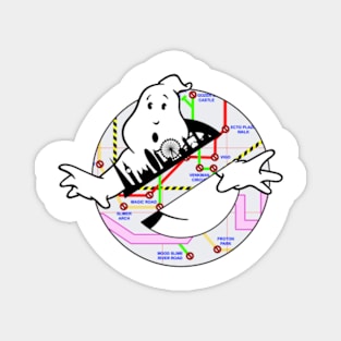 London Ghostbusters Version 2 - Underground Map Magnet