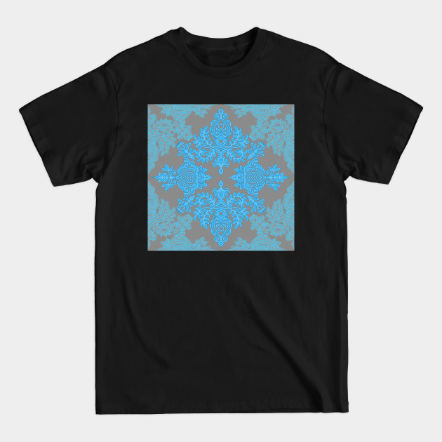 Discover Turquoise Tangle - sky blue, aqua & grey pattern - Sky - T-Shirt