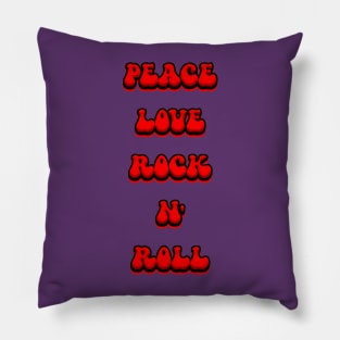 Peace Love Rock N' Roll! Pillow
