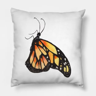 Resting Monarch Butterfly Pillow