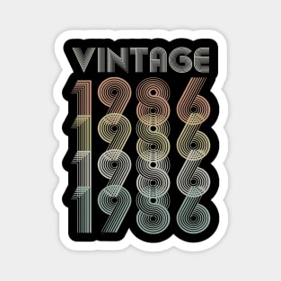 Vintage 1986 34th Birthday Gift Magnet