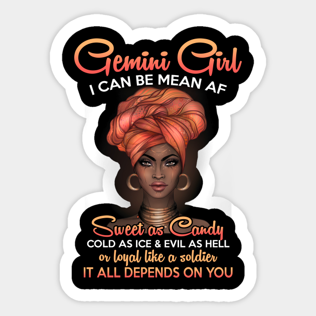Gemini Birthday Queens Are Born In May 21 June 21 Funny Zodiac Girls Birthday Black Women Sticker Teepublic