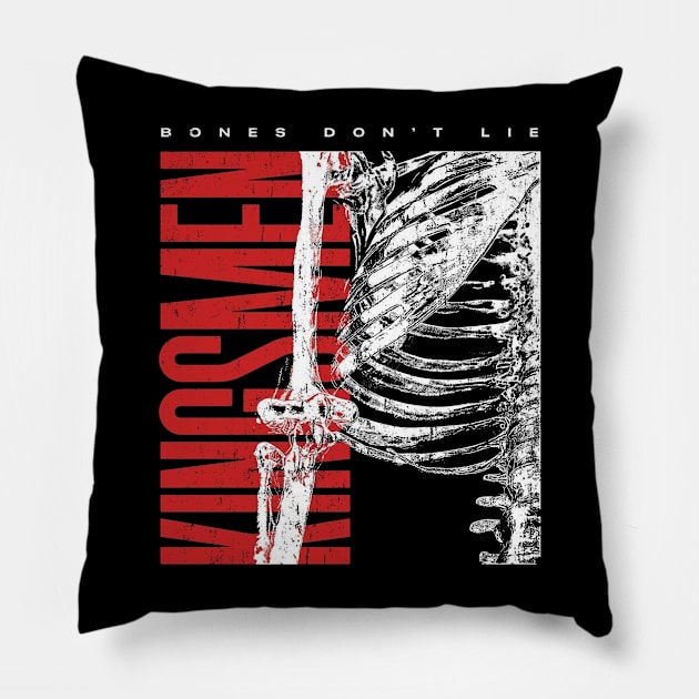 Bones don't lie Pillow by 1001 Artwork