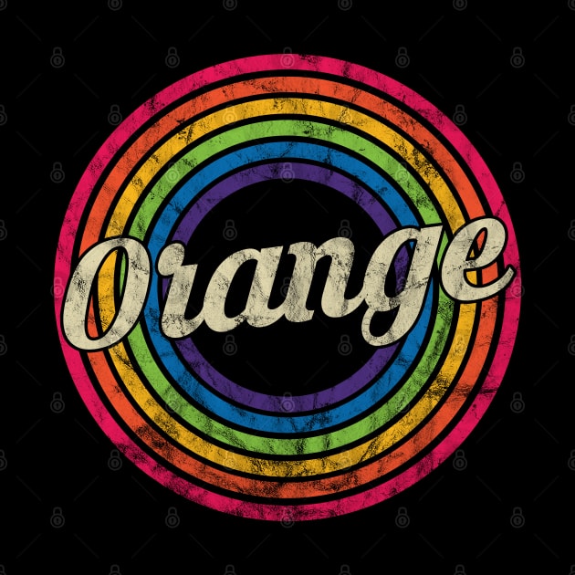 Orange - Retro Rainbow Faded-Style by MaydenArt