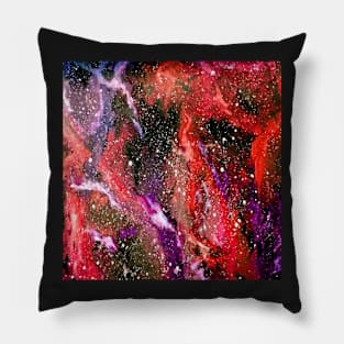 Galaxy Red Pillow