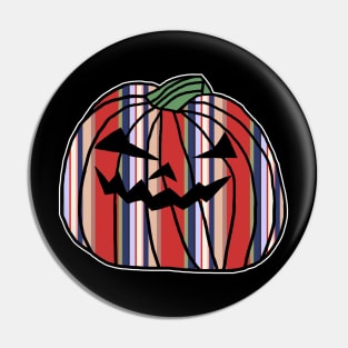 Red Blue Stripes Halloween Horror Pumpkin Pin