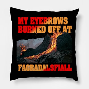 My eyebrows burned off at Fagradalsfjall Pillow