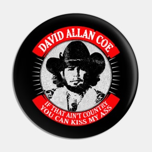 David Allan Coe //// Vintage Style Fan Design Pin