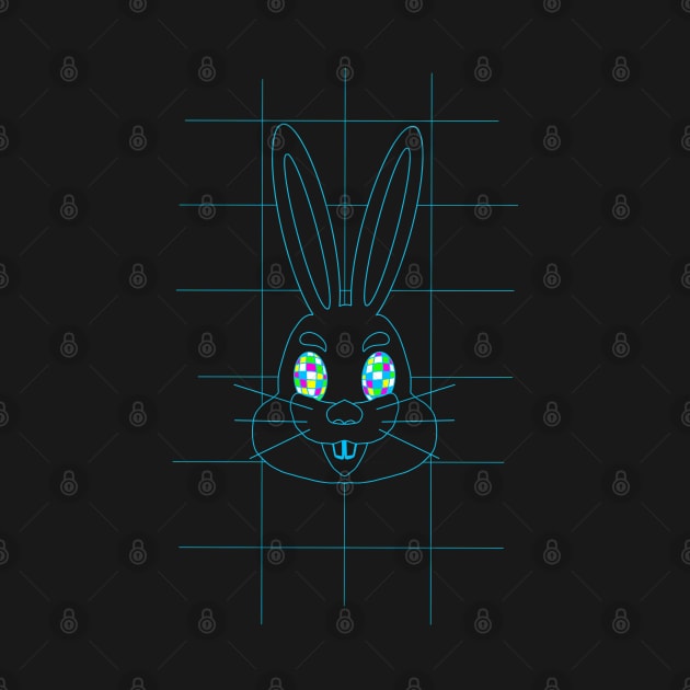 GRID DRAWING of a easter bunny by Namwuob