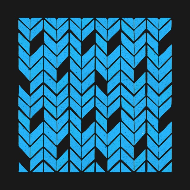 Broken Chevron Pattern - Sky Blue by monitdesign
