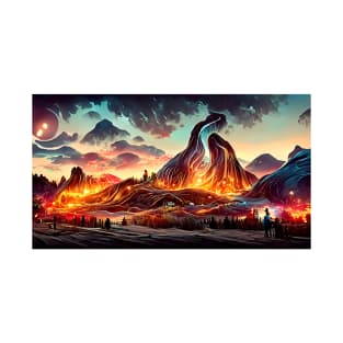 Epic Fiery Landscape T-Shirt