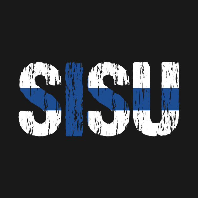 Sisu Finnish Flag Distressed by Nirvanibex