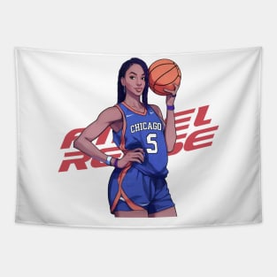 Angel Reese Cartoon Tapestry