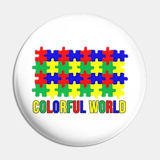 Colorful World Pin