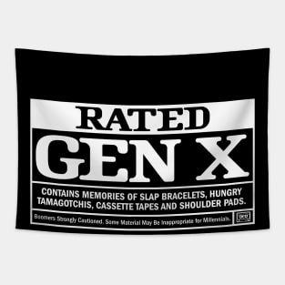 Rated Gen X: Retro Nostalgia - Slap Bracelets and Shoulder Pads Tapestry