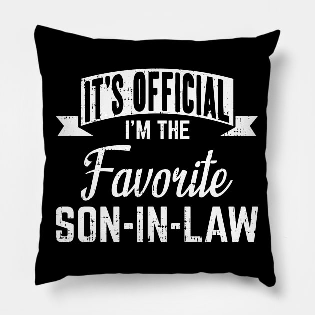 It's Official I'm The Favorite Son in Law Pillow by angel