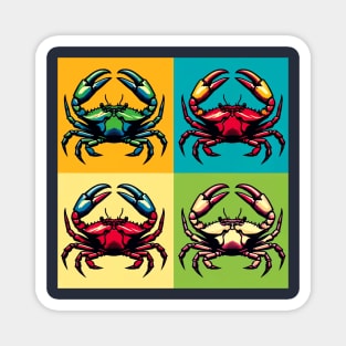 Pop True Crab Art - Trendy Marine Life Magnet