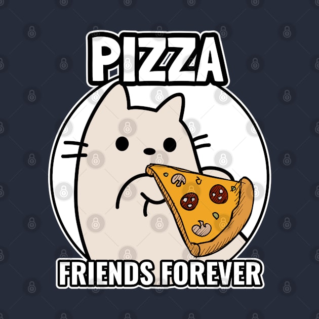 Cat and Pizza Friends forever by GlanceCat