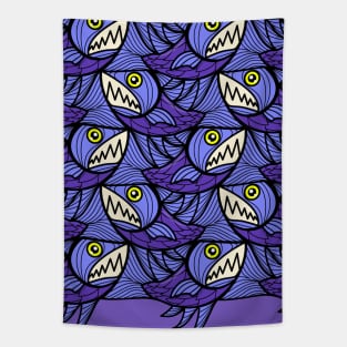 Escher fish pattern XI Tapestry