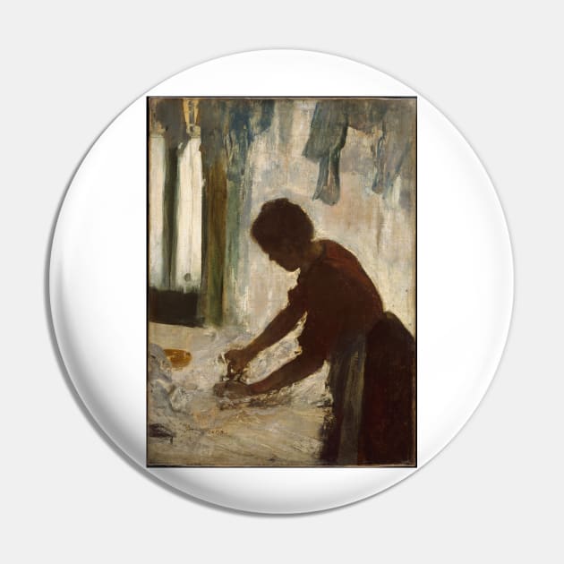 A Woman Ironing Pin by EdgarDegas