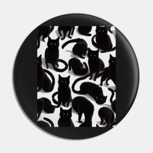 Black Cats for Cat lovers. Perfect gift for National Black Cat Day, #8 Pin