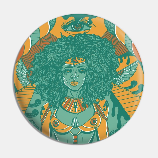 Mountain Green Kemet Warrior Pin by kenallouis