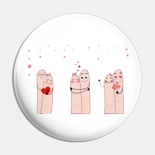 Funny finger couple valentine day Pin