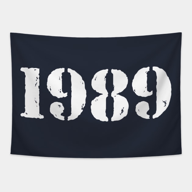 1989 Police TV Tapestry by GloopTrekker