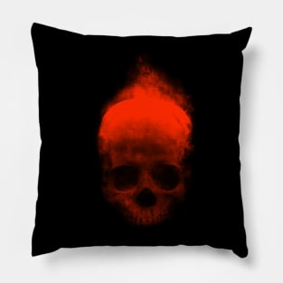 Blazing Skull Pillow