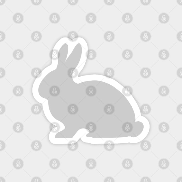 Bunny Rabbit Pattern in Grey Magnet by OneThreeSix