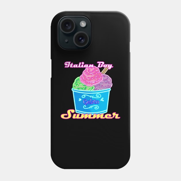 Italian Boy Summer Gelato Design Phone Case by FrenArt